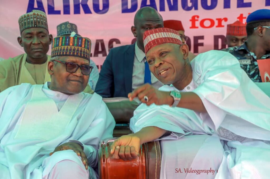 Gov Yusuf rejoices with Business Mogul, Alh Aliko Dangote @67