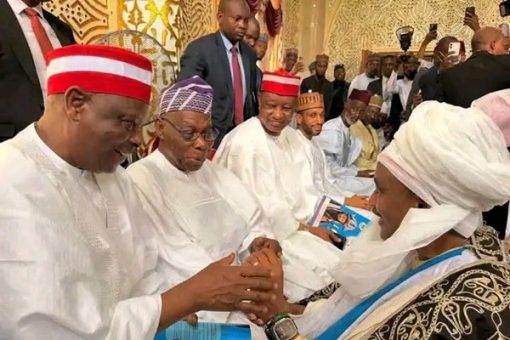 Kwankwaso Meets Obasanjo, Introduces NDC Gov Candidate